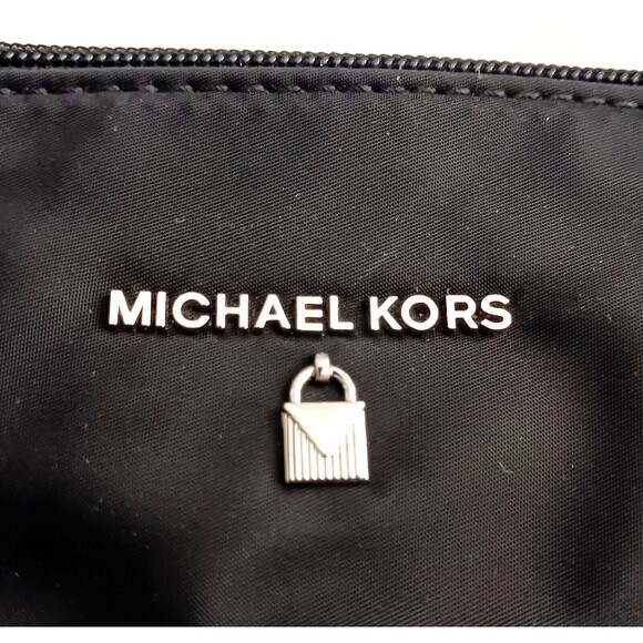 Michael Kors Kelsey Lg Tote Blk Nylon w Blk Saffiano Leather Straps - Picture 8 of 12